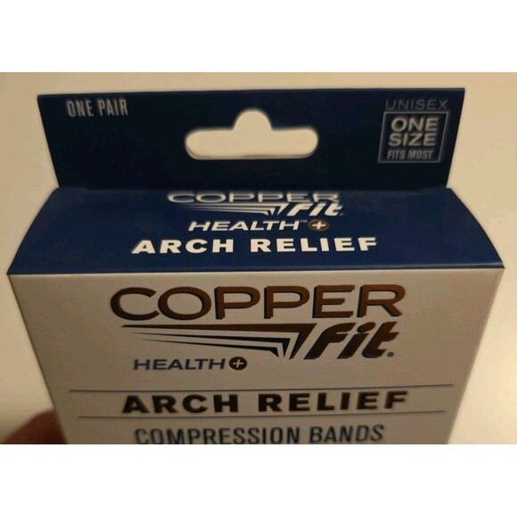 (2) Copper Fit Copper Infused Arch Relief & Support Compression Bands One Size - Picture 15 of 16